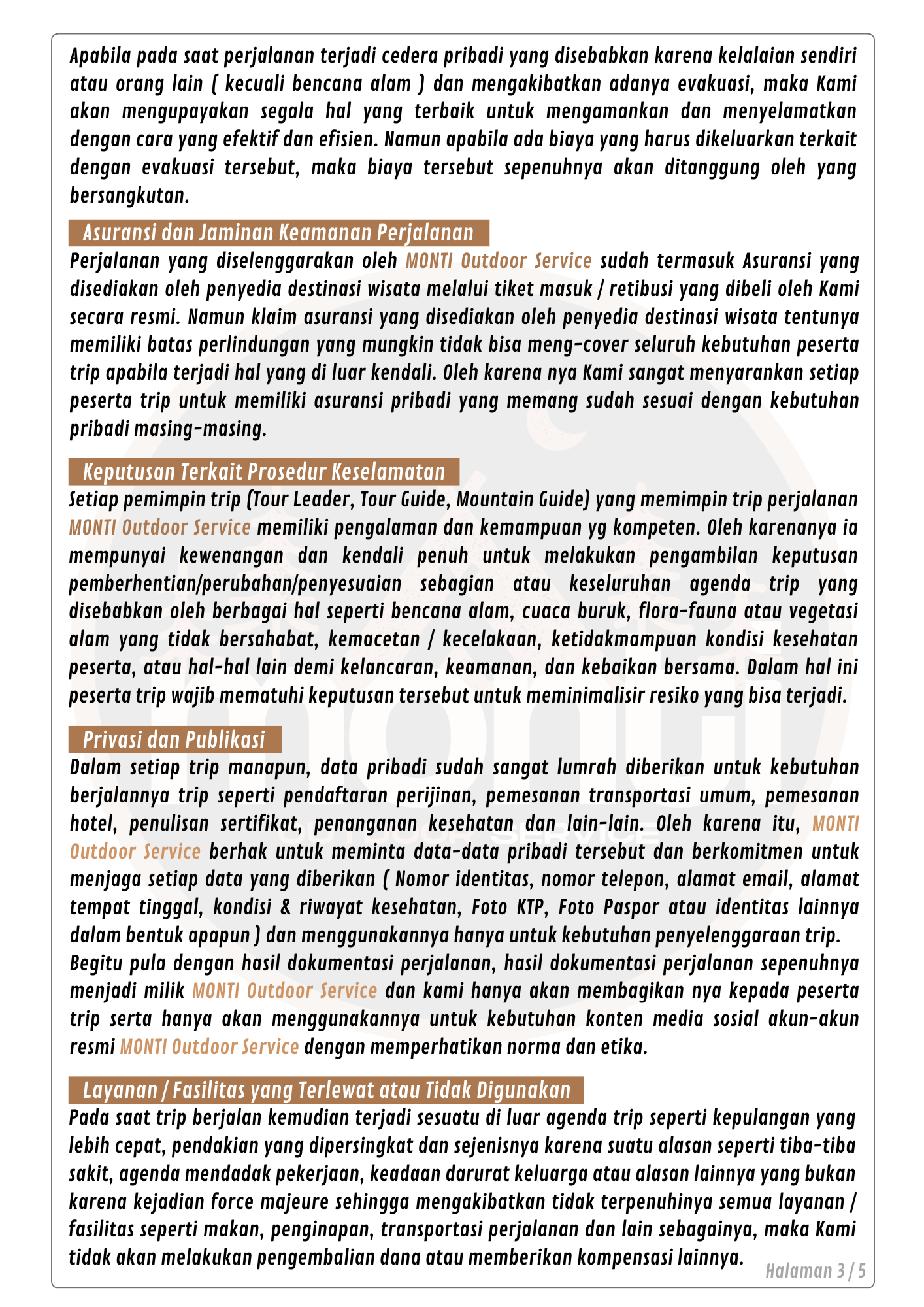 Terms & Conditions - Page 3